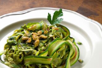 Twirl into Health: Zucchini Noodles with Creamy Avocado Pesto