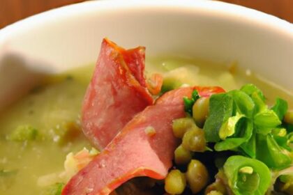 Hearty Split Pea Soup with Savory Ham Bone Goodness