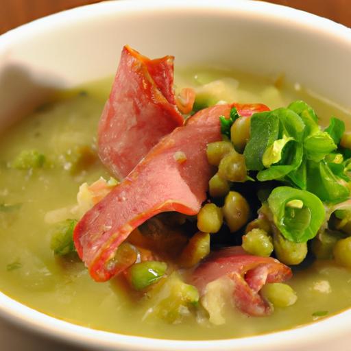 Hearty Split Pea Soup with Savory Ham Bone Goodness