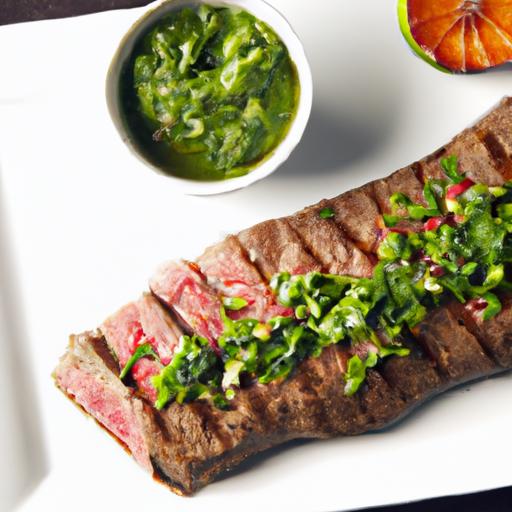 Savor the Flavor: Grilled Steak with Zesty Chimichurri Sauce