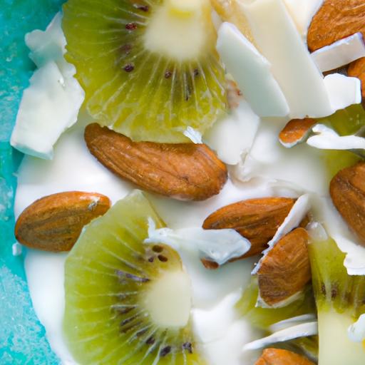 Tropical Twist: Coconut Yogurt with Kiwi & Crunchy Almonds