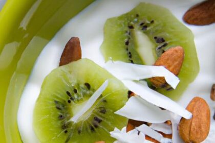 Tropical Twist: Coconut Yogurt with Kiwi & Crunchy Almonds
