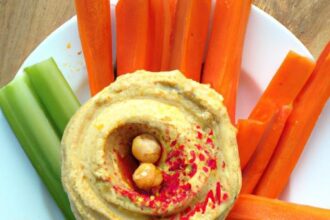Crunchy Veggie Sticks Meet Creamy Hummus: A Perfect Duo