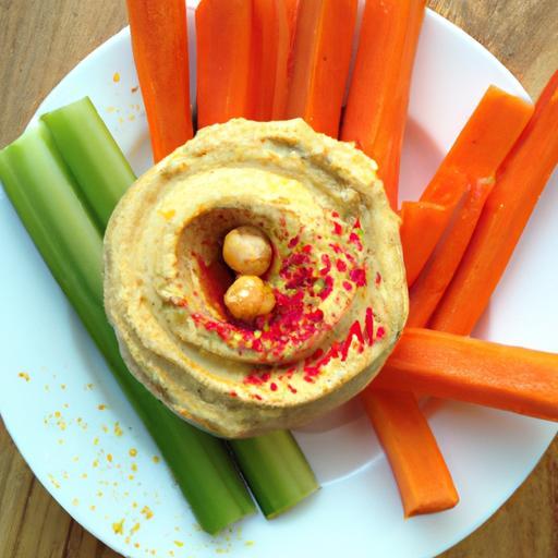 Crunchy Veggie Sticks Meet Creamy Hummus: A Perfect Duo