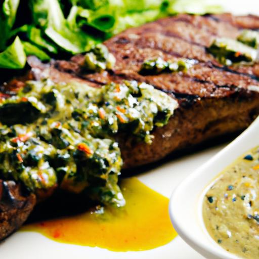 Savor the flavor: Grilled Steak with Zesty Chimichurri Sauce