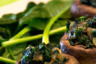 Savory Stuffed Portobello Mushrooms with Lush Spinach Flair