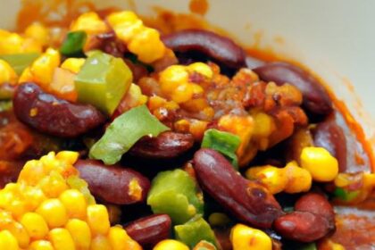 Hearty Vegan Chili with Kidney Beans & Sweet Corn Delight