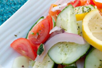 Zesty Cucumber & Tomato Salad with Fresh Lemon Twist