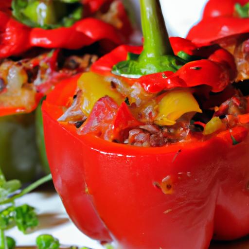Flavor-Packed Stuffed Bell peppers with Savory Turkey Filling