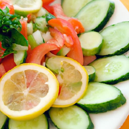 Zesty Cucumber & Tomato Salad with Fresh Lemon Twist