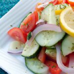 Zesty Cucumber & Tomato Salad with Fresh Lemon Twist