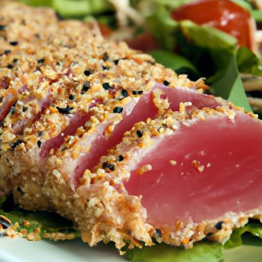 Crunch into Flavor: Irresistible Sesame-Crusted Tuna Steaks