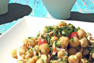 Chickpea Salad Delight: Creamy Tahini Dressing Magic