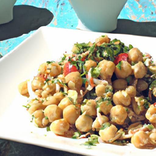 Chickpea Salad Delight: Creamy Tahini Dressing Magic