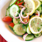Refreshing Cucumber & Tomato Salad with Zesty Lemon Twist