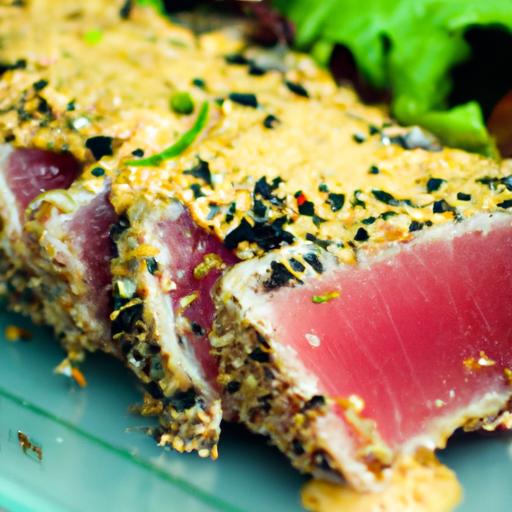 Crunch into Flavor: Irresistible Sesame-Crusted Tuna Steaks