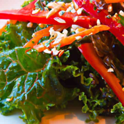 Zesty kimchi & Kale Slaw with Nutty Sesame Dressing Twist