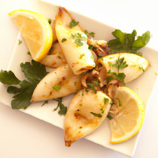 Savor the Zest: Grilled‌ Calamari with Lemon & ‌Parsley
