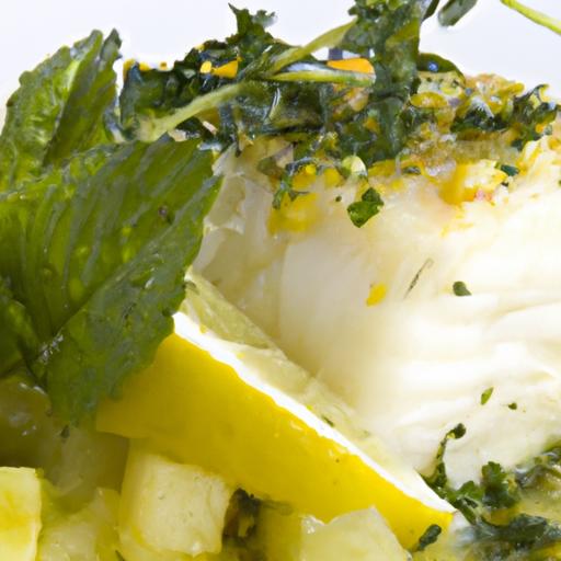 Delight in Slow-Cooked Fish with Zesty Lemon Dill Sauce