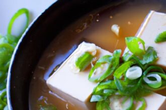 Savor the Comfort: Miso Soup with Tofu and Green Onion