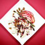 Tangy Elegance: Goat Cheese Meets Pomegranate Molasses Drizzle