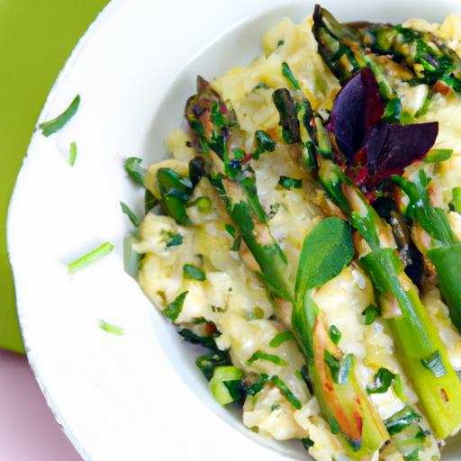 Creamy Vegetarian Risotto with Fresh Spring Asparagus