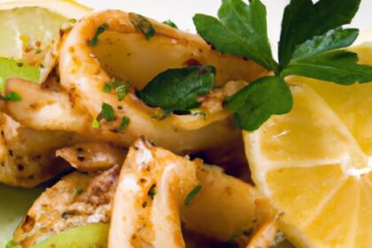 Savor the Zest: Grilled Calamari with Lemon & Parsley Delight