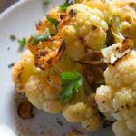 Golden Roasted Cauliflower with Savory Garlic Tahini Twist