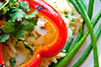 Capsicum Rice Delight: A Flavorful Veggie Infusion Recipe