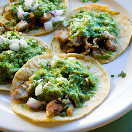 Savoring Chicharrón Tacos in Vibrant Salsa Verde Delight