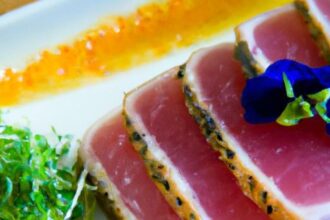 Elevate Your Palate: Seared Ahi Tuna with Wasabi & Caviar