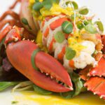 Savor Lobster Tail Elegance with Saffron Garlic Butter Bliss