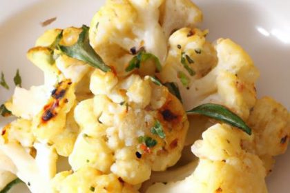 Golden Delight: Roasted Garlic Parmesan Cauliflower Recipe