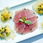 Savor Elegance: Tuna Carpaccio Drizzled with White Truffle Oil