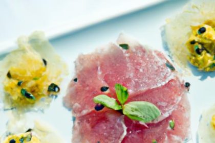 Savor Elegance: Tuna Carpaccio Drizzled with White Truffle Oil