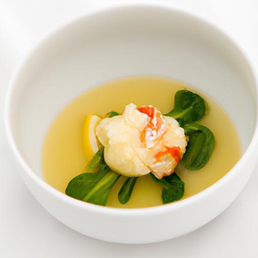 Savor Elegance: Lobster Consommé with Chive Dumplings